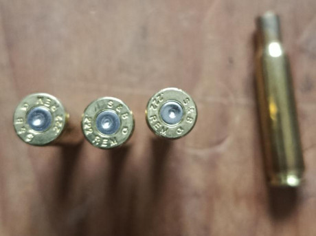 Lote 1000 vainas 222 Remington, un disparo, conservan fulminante original, se encuentran en Valencia. 00