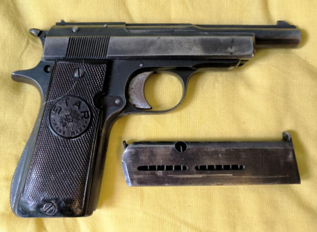 Vendo pistola Star IN de 1932 calibre 380 Auto (9 corto), en perfecto estado de uso, con el desgaste del 01