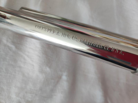 EN VENTA COLT SINGLE ACTION ARMY CON CAÑÓN 5"1/2.
ACABADO NICKEL.
ESTADO DE CONSERVACIÓN IMPECABLE 00