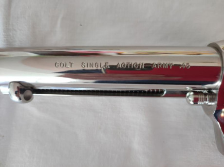 EN VENTA COLT SINGLE ACTION ARMY CON CAÑÓN 5"1/2.
ACABADO NICKEL.
ESTADO DE CONSERVACIÓN IMPECABLE 21