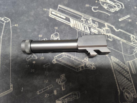 Sin apenas disparos, solo desgaste del porte.  
Lleva punto de mira de tritio y cañón extra con rosca 12