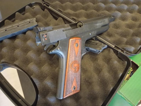 En venta maravillosa chiappa 1911-22 en calibre 22lr 
Usada solo para precision con una agrupacion muy 00