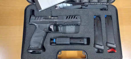 Vendo pistola Walther PDP match 5". Polímero. 9 parabellum. Comprada nueva en 2025 (por tanto tadavía 00