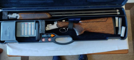 Se cede Beretta 694 Sporting, cañón de 81, con 5 chokes originales y 3 a mayores. También incorpora 2 21