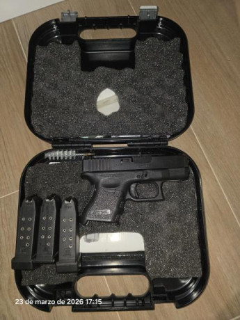Buenas
Se vende Glock 26 3ª Gen,
9mm pb
2 cargadores de 12 y 1 cargador de 10
Guiada en A
Muelle de corredera 02