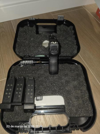 Buenas
Se vende Glock 26 3ª Gen,
9mm pb
2 cargadores de 12 y 1 cargador de 10
Guiada en A
Muelle de corredera 01