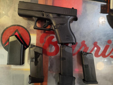 Hola pongo en venta la Glock 43 con su maletín completo y tres cargadores.Precio 400 eur.Telefono 671073154. 11