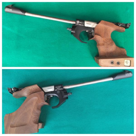 Vendo Steyr LP1 con cacha zurda talla M
En perfecto estado.
 Repasada y ajustada por IBERGRIPS. Disparador 02
