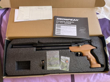 Hola a todos

Vendo pistola pcp de 4,5 por no usar. 

Está como nueva, con caja y accesorios. Cargador 00