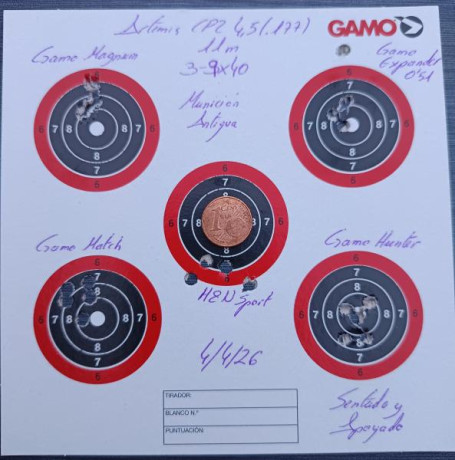 Bueno, para animar el foro un poco, propongo colgar fotos de dianas y arma usada para ello, pudiendo ser 132