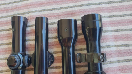 Visor Redfield años 70. De 2x7x. Retícula muy particular que permitía saber distancia, aproximada,  a 10