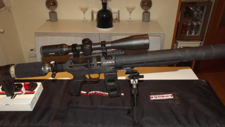 Vendo carabina AGT(AIRGUN TECHNOLOGY) Vixen long en calibre 5.5 (.22) casi nueva, tal y como se ve en 01