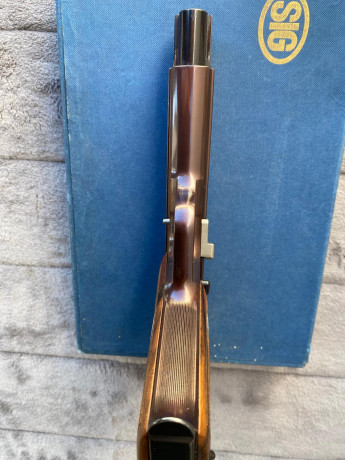 Se vende: pieza de colección o arma de fuego deportiva. SIG 210-1, calibre 9 mm Parabellum.

Gatillo deportivo.

alza 00