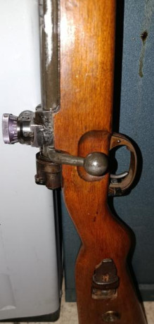 Fusil de cerrojo mauser 98K, recamarado al 308 W, preparado para tiro con túnel y diopter, números coincidentes, 01