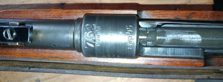 Fusil de cerrojo mauser 98K, recamarado al 308 W, preparado para tiro con túnel y diopter, números coincidentes, 00