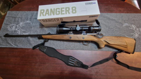 De un amigo, Sako 85 Bavarian en calibre 270wsm, pelo, anillas Sako de 30 y Steiner Ranger X8 de 2-16x50 00