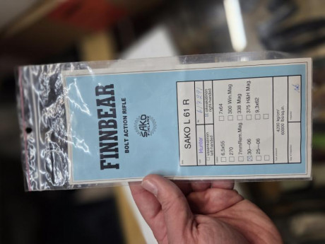 Sako L61R Finnbear calibre 30-06 a estrenar. Pieza de coleccionista, año 1984. Caja original. Precio, 22