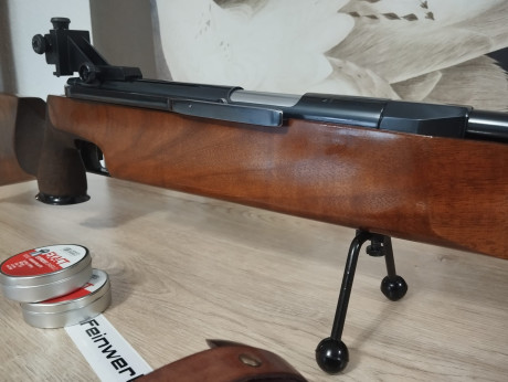 Buenas noches,

 Feinwerkbau 300 S Match , la carabina se encuentra en muy buen estado con pocos
signos 50