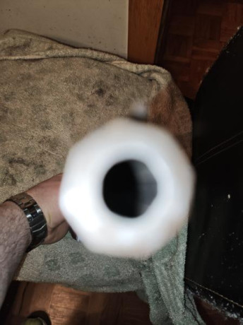 Pistola Underhammer de Arsa, calibre 41, modelo luxe con decoraciones en cañón y cachas decoradas para 00