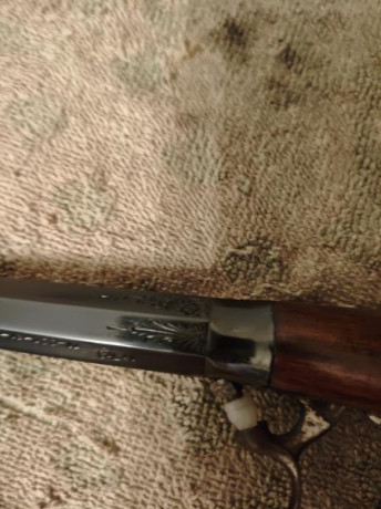 Pistola Underhammer de Arsa, calibre 41, modelo luxe con decoraciones en cañón y cachas decoradas para 11