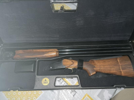 Vendo espectacular escopeta superpuesta de la prestigiosa marca española Lanber, modelo Superlanber. El 01