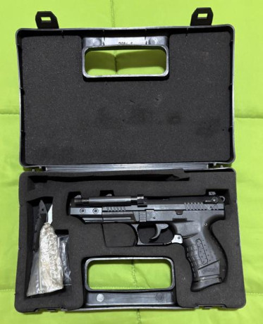 Vendo dos pistolas una P22 con dos cañones, dos cargadores y maletin de transporte, y una CZ85 con tres 00