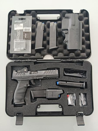 Se vende Walther PDP full size (5 pulgadas), con punto rojo Vortex Viper de 6 moas. Con 5 cargadores y 00