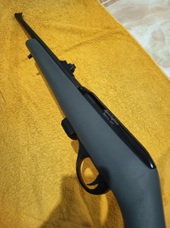 Se Vende esta carabina Semi-automática del Cal 22Lr.
La culata o armazón que soporta el arma es de material 70