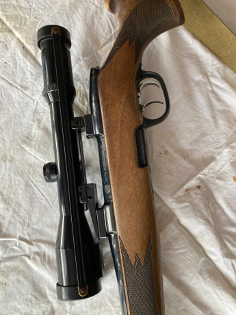 Vendo rifle Steyr Mannlicher-M calibre 30-06 Spr de cerrojo y gatillo con pelo y visor Swarovski Habicht 00