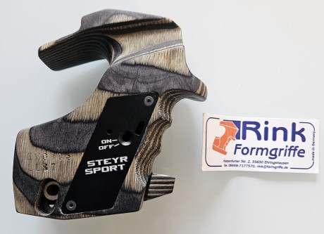 Cacha Rink para pistola Steyr Evo 10 E .  , de madera laminada completamente nueva sin estrenar  talla 01