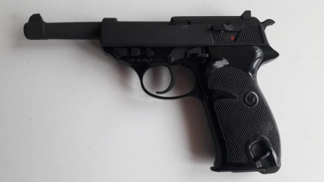 Vendo las siguientes dos armas:
 
1.- Walther P1, calibre 9x19 Parabellum, con cargador de respeto.
  01