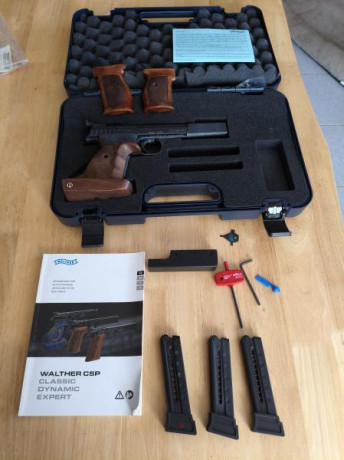 Vendo WALTHER CSP DYNAMIC, un sólo propietario, con esta pistola me clasifique Subcampeón Autonómico el 10