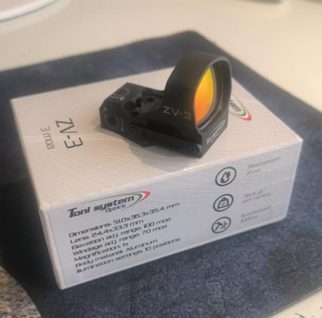 Vendo punto rojo TONI SYSTEM ZV3.
3MOA, nuevo, comprado hace dos meses. Incluye todas los accesorios, 10