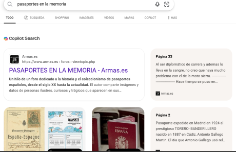 EN RECUERDO Y HOMENAJE A LOS QUE YA NO ESTÁN. 

Si pones en  GOOGLE    PASAPORTES EN LA MEMORIA   da 31