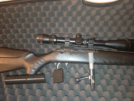 sako quad se vende por no usar esta como nueva muy pocos tiros tiene protector de cerrojo y cargador monotiro 01
