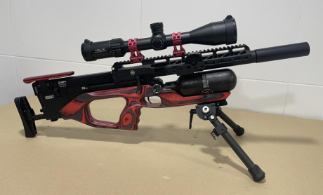 Airmaks Krait W red, calibre 4,5, totalmente nueva y con varios extras. 1650 € 01