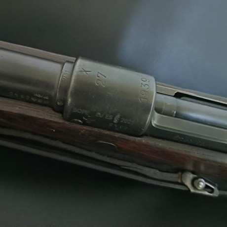 Buenos días a todos:

        Recientemente pude recoger en mi IA; un Mauser K98 con código 27 de fabricación, 20