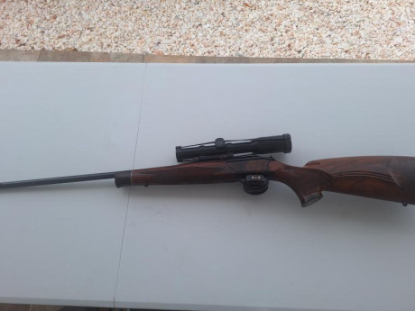 Vendo conjunto de :
Rifle Blaser R93,  cal. 338 con magnapor,  maderas seleccionadas grado 8, no hay otro 30