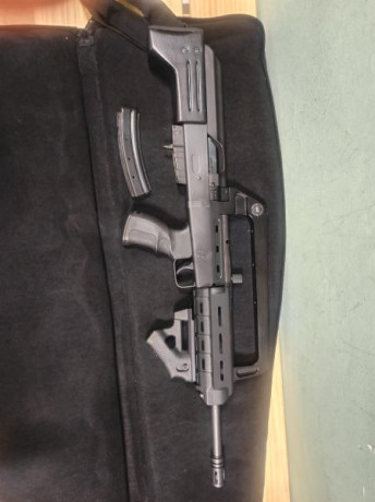 Hola, se vende Carabina marca adler, Famas, calibre 22, un auténtico juguete, customizada, se incluyen 00