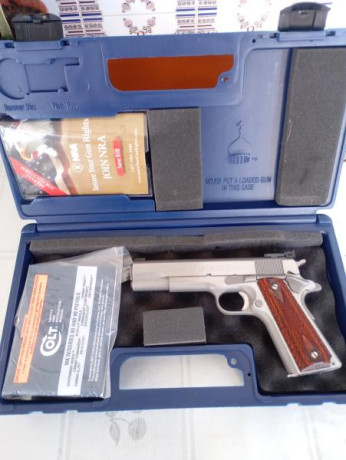 "VENDO" pistola COLT G.I. MATCH  cal. 45 ACP con maletín original, manuales y un cargador, acero 02