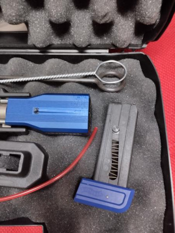Vendo Kit del 22lr para pistola GSP 500 Walther. Comprado nuevo el 20/11/2025. Usado muy poco ya que utilizo 11