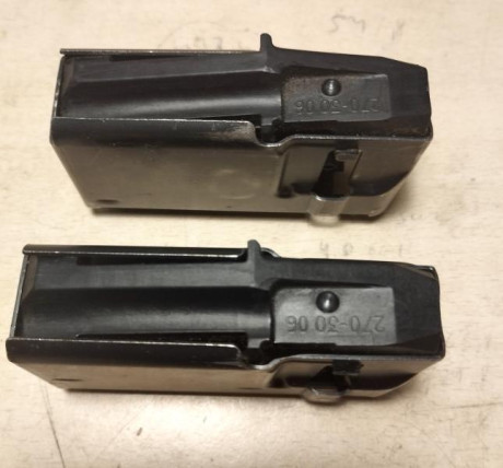 Buenas.
Pues vendo estos dos cargadores de las fotos para rifles Browning Bar, aunque desconozco con qué 20