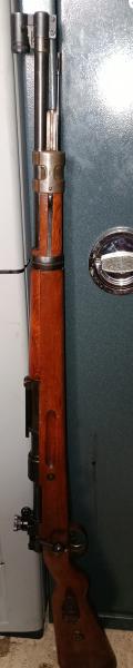 Fusil de cerrojo mauser 98K, recamarado al 308 W, preparado para tiro de precisión con túnel y diopter, 02