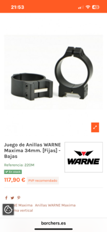  IMG_8713.png  image.jpg Hola…vendo estas anillas fijas y bajas nuevas de 34”
En su blister y con su llave 00