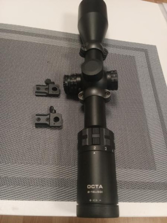 Vendo visor Nikko Stirling modelo Octa 2-16x50 RI control de paralaje desde 10 hasta el ~. Y monturas 01