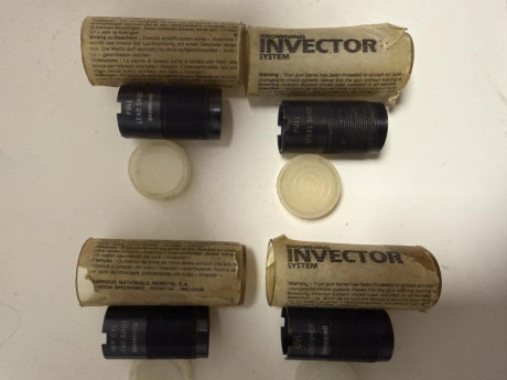 Se venden chokes para escopeta Browning validos para perdigón de acero. Usados más bien poco.
Los modelos 00