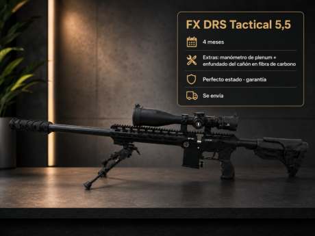 Pongo a la venta FX DRS Tactical en calibre 5,5, con solo 4 meses de uso, en perfecto estado y con garantía. 00