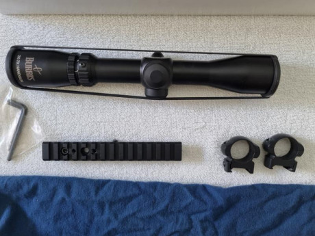 Se vende monturas para alza de rifle MOSIN NAGANT con anillas de acero y visor BURRIS HANDGUN de 2-7×32 01