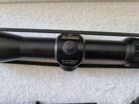 Se vende monturas para alza de rifle MOSIN NAGANT con anillas de acero y visor BURRIS HANDGUN de 2-7×32 12