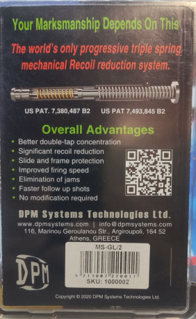 Pongo a la venta Sistema de muelles DPM para Glock, 19,23,25,32,38
 Yo lo he usado en Gen 3, desconozco 00